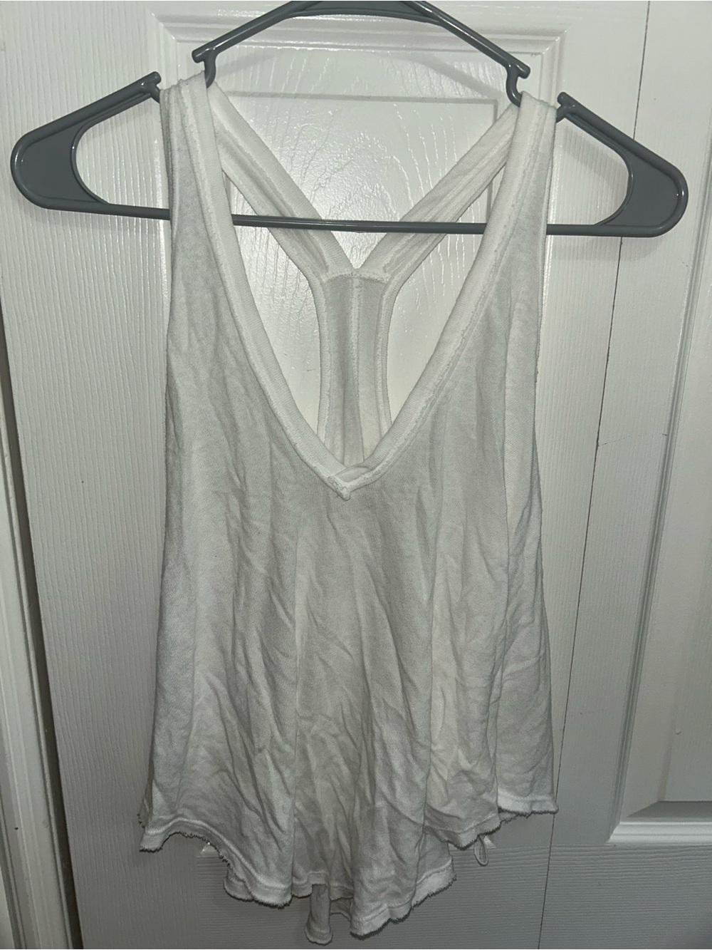 We The Free White V-Neck Racerback Tank